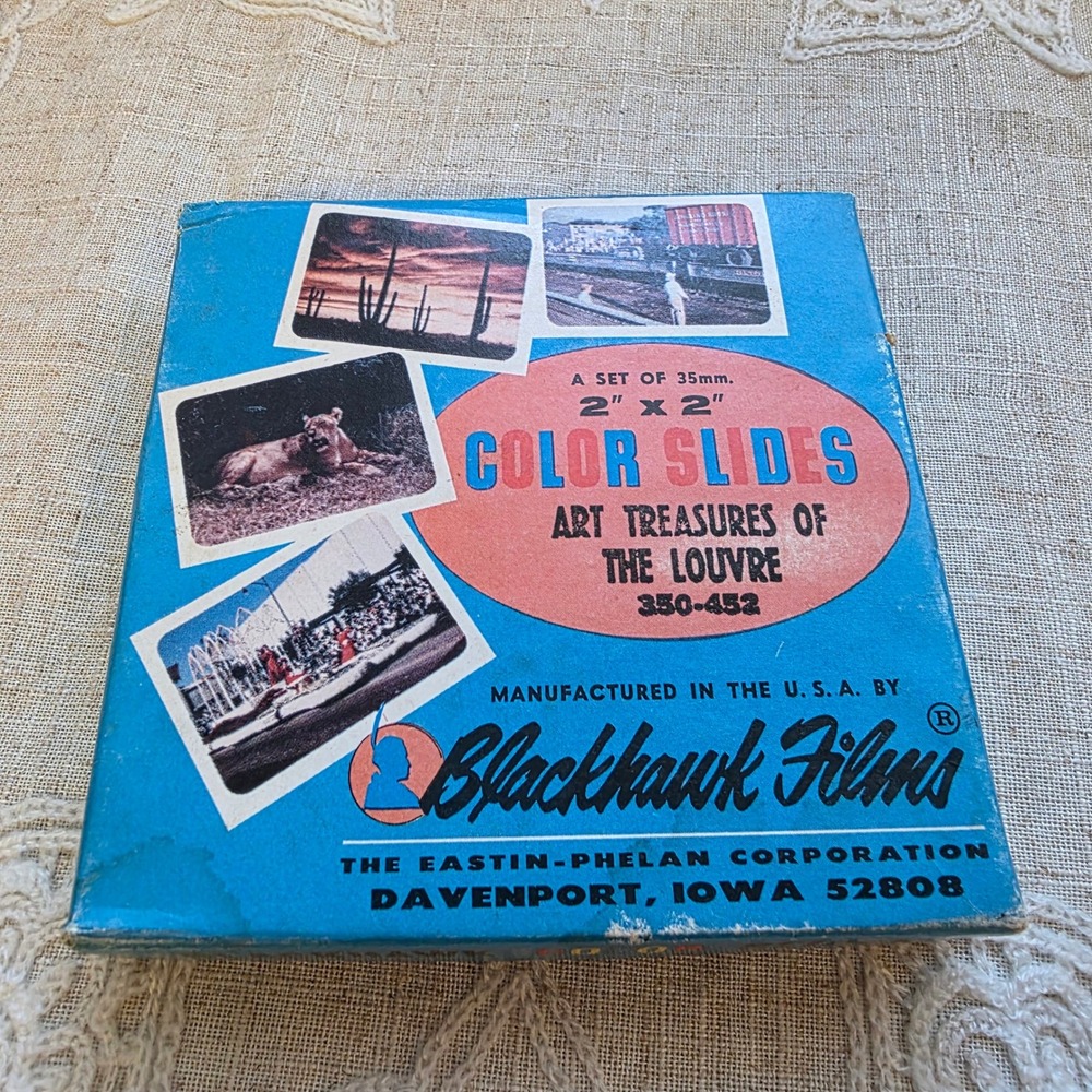 Photography Blackhawk Films Color Slides 2x2 Art Treasures of the Louvre 35mm